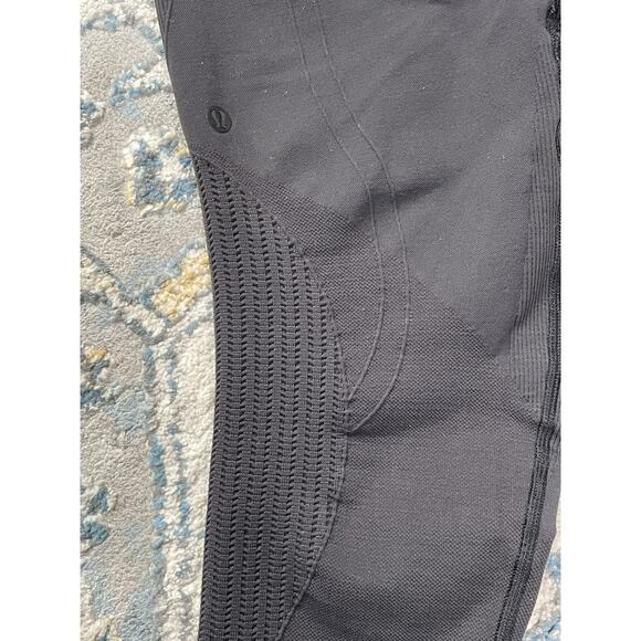 Lululemon In The Flow Capri Womens 6 BK Moisture Wick Seamless Fitted Crop - Picture 6 of 7